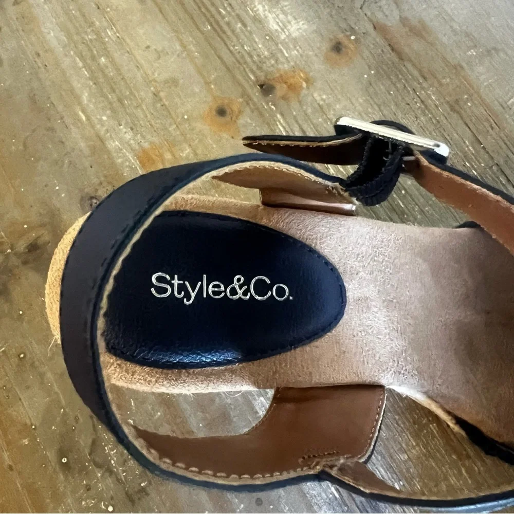 Style & Co Siggyy Wedge Espadrille Women's Sandal Size 8.5 #250995